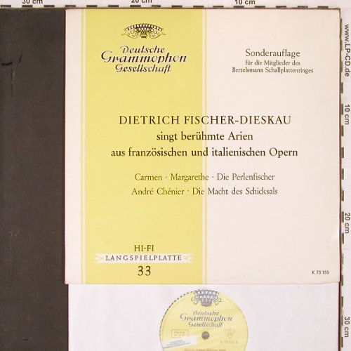 Fischer-Dieskau,Dietrich: singt berühmteArien franz,ital.Oper, D.Gr.(K 73 155), D,Club Ed., 1963 - 10inch - K956 - 5,00 Euro