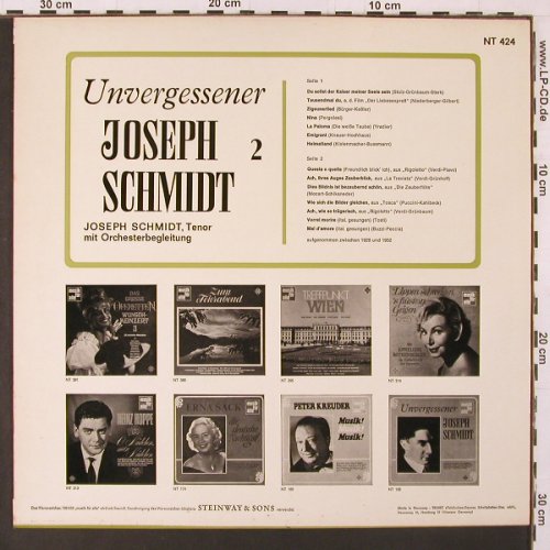 Schmidt,Joseph: Unvergessener 2, rec. 1929-32, Telefunken(NT 424), D, 1969 - LP - K98 - 6,00 Euro