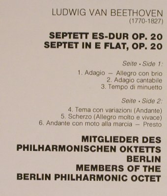 Beethoven,Ludwig van: Septett Es-Dur op.20, Philips Sequenza(6527 066), NL,  - LP - L1105 - 6,00 Euro