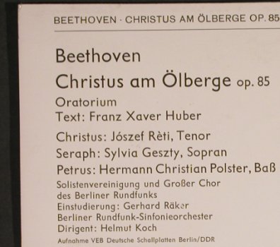 Beethoven,Ludwig van: Christus am Ölberge-Oratorium, Eurodisc(80 285 XK), NL,  - LP - L1106 - 9,00 Euro