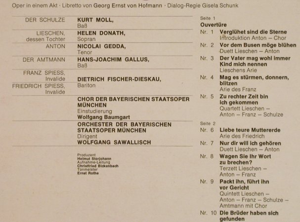 Schubert,Franz: Die Zwillingsschwestern,Foc, EMI(C 065-28 833), D, 1975 - LPQ. - L1120 - 6,00 Euro