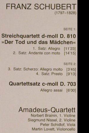 Schubert,Franz: Der Tod Und Das Mädchen/Quartettsat, D.Gr. Resonance(2535 314), D Ri, 1978 - LP - L1124 - 6,00 Euro