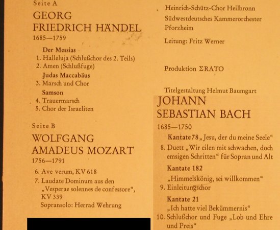 Heinrich-Schütz-Chor, Heilbronn: Berühmte Chöre, Christophorus(CGLP 75 809), D, Mono,  - LP - L1160 - 5,00 Euro