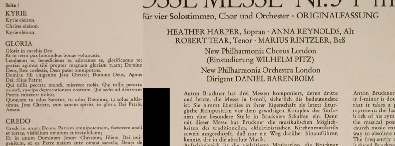 Bruckner,Anton: Messe Nr.3 f-moll ,Grosse Messe, EMI Electrola(C 063-02 318), D, Ri, 1972 - LP - L1161 - 5,00 Euro