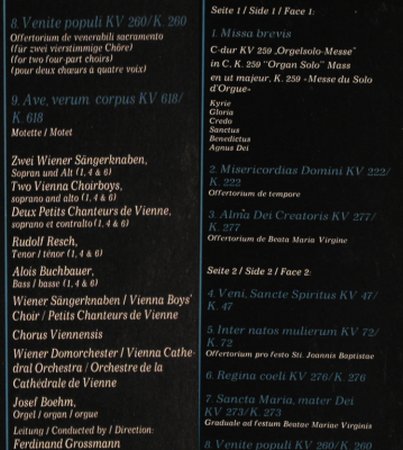 Wiener Sängerknaben: Mozart, Geistliche Musik, Foc, Philips(6780 001), NL, Ri, 1963 - 2LP - L1361 - 7,50 Euro