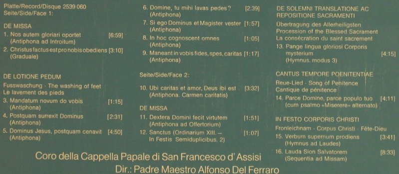V.A.Gregorianische Gesänge Aus: Assisi, 42 Tr., Foc, Deutsche Gramophon(2726 004), D, 1966 - 2LP - L1421 - 7,50 Euro