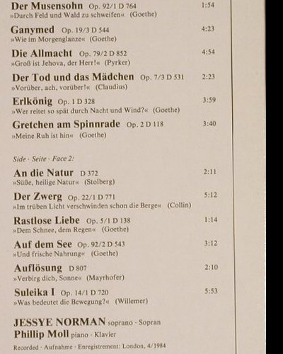 Norman,Jessye: Schubert Lieder, Philips(412 623-1), NL, 1984 - LP - L1455 - 6,00 Euro