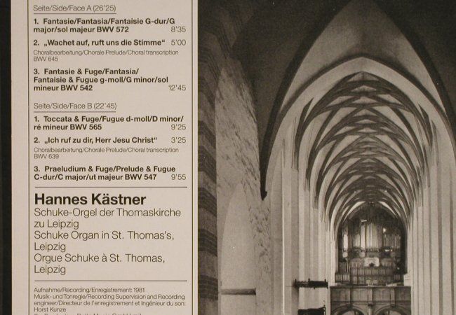 Bach,Johann Sebastian: Orgelwerke,Toccata uFuge d-moll,565, Capriccio(41 578 6), D, 1984 - LP - L1582 - 6,00 Euro