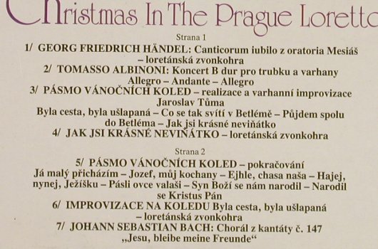 V.A.Christmas in the Prague Loretto: Vanoce v Lorete,Händel...Bach, Muzeum Hlavniho Mesta P.(), CZ,Booklet, 1990 - LP - L1586 - 6,00 Euro