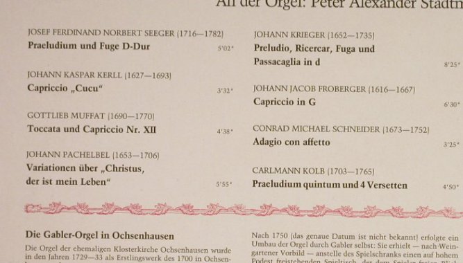 V.A.Orgelkonzert i.d.Klosterkirche: zu Ochsenhausen,Seeger..Kolb, Christophorus(SCGLX 74 008), D,  - LP - L1588 - 6,00 Euro
