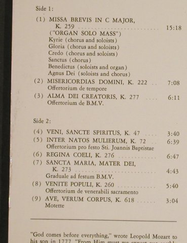 Wiener Sängerknaben: Mozart,Orgelsolo-Messe,KV 259, Philips(835 396 AY), NL,  - LP - L1605 - 6,00 Euro