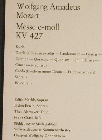 Mozart,Wolfgang Amadeus: Messe C-Moll KV 427, EMI(C 063-29 018), D, co,  - LP - L1618 - 6,00 Euro