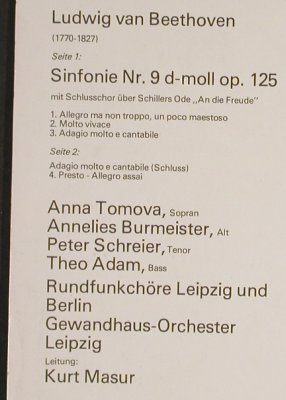Beethoven,Ludwig van: Sinfonie Nr.9 D-moll op.125, Philips,Diskothek 15(6598 333), NL,  - LP - L1625 - 6,00 Euro