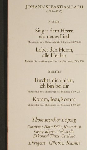 Bach,Johann Sebastian: Motetten,  BWV 225,230,228,229, Heliodor(89 709), D,  - LP - L1645 - 7,50 Euro