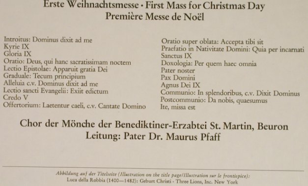 Mönche der Benediktiner-Erzabtei: St.Martin, Beuron. Foc, Archiv(198 153), D, Ri, 1959 - LP - L1675 - 7,50 Euro