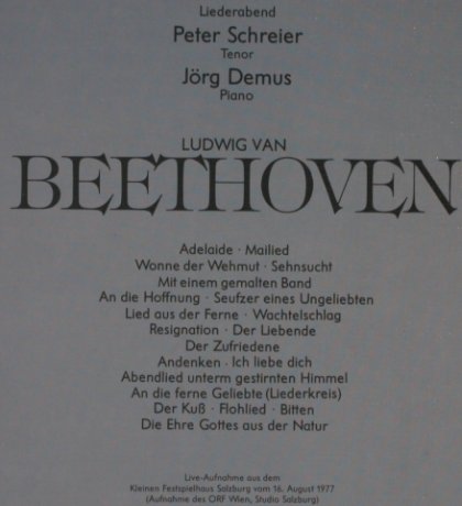 Schreier,Peter: Beethoven-Lieder, Box, Telefunken(300 760-430), D, 1980 - 2LP - L1695 - 9,00 Euro