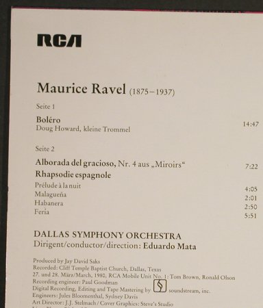 Ravel,Maurice: Bolero / Rapsodie Esp. / Alborada.., RCA Red Seal(RL 13686), D, 1980 - LP - L1734 - 7,50 Euro