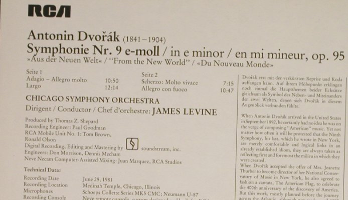 Dvorak,Antonin: Sinfonie Nr.9 ,New World Symphony, RCA Red Seal(RL 14248), D, 1982 - LP - L1777 - 7,50 Euro