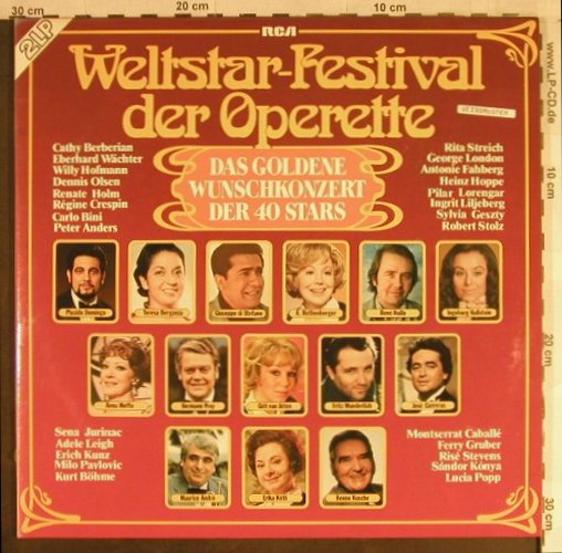 V.A.Weltstars -Festival d.Operette: Das goldene Wunschkonzert d.40Stars, RCA(VL 30421), D, Foc, 1980 - 2LP - L1793 - 7,50 Euro