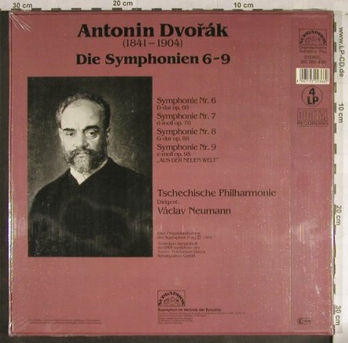 Dvorak,Antonin: Symphonien 6-9, Box, FS-New, Supraphon(302 366), D, 1984 - 4LP - L1810 - 24,00 Euro