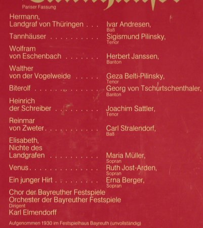 Wagner,Richard: Tannhäuser(1930),Box, FS-New, EMI(137-03 130/32), D,  - 3LP - L1813 - 50,00 Euro