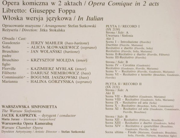 Rossini,Gioacchino: Il Signor Bruschino,Foc, Polskie Nagrania(SX 2130-31), PL, 1986 - 2LP - L1866 - 7,50 Euro