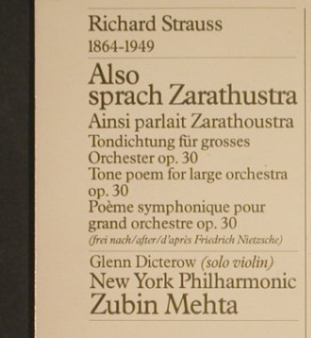 Strauss,Richard: Also Sprach Zarathustra, CBS(35888), NL, 1980 - LP - L1896 - 5,00 Euro