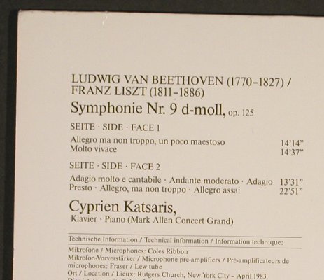 Beethoven,Ludwig van / Liszt: Sinfonie Nr.9 D-moll, Foc, Teldec(6.42956 AZ), D, 1983 - LP - L1899 - 6,00 Euro
