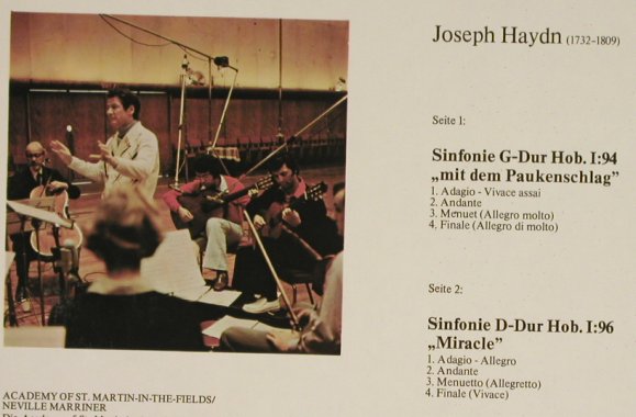 Haydn,Joseph: Sinfonien Nr.94 & 96, (1) Club-Ed., Philips(34 607 2), D,  - LP - L1901 - 4,00 Euro