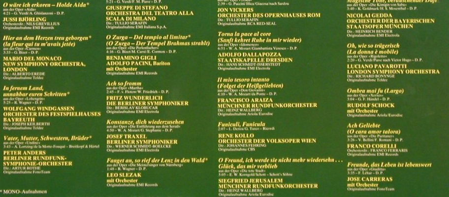 V.A.Goldenes Tenor-Staralbum: Caruso, Kiepura..Carreras, Foc, Parnass(42 413 5), D, 1985 - 2LP - L1922 - 7,50 Euro