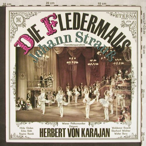 Strauß,Johann: Die Fledermaus-Operettenquerschnitt, Eterna(8 25 532), DDR, 1973 - LP - L1931 - 5,00 Euro