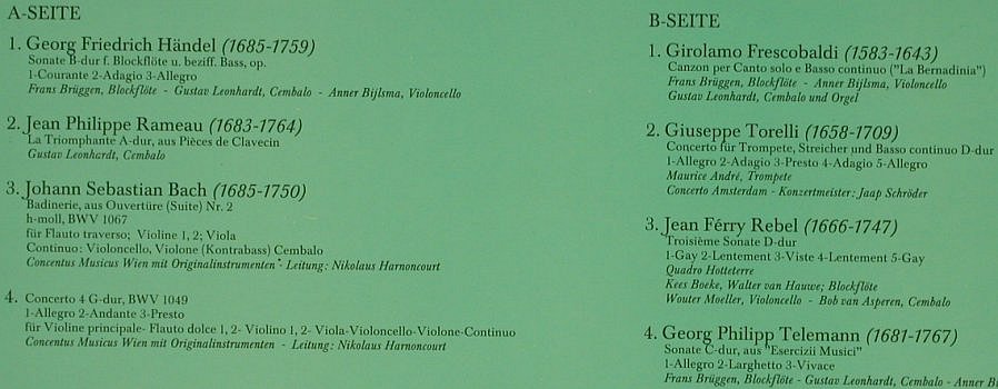 V.A.Musik Und Barock: Bach,Frescobaldi,Händel,Rameau.., Telefunken(6.42197), D, 1977 - LP - L1942 - 7,50 Euro