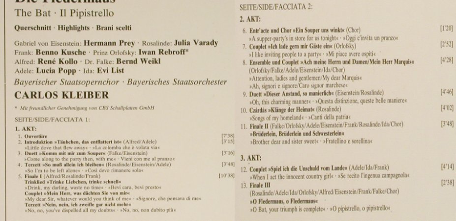 Strauß,Johann: Die Fledermaus - Querschnitt, Deutsche Grammophon(2537 040), D, 1977 - LP - L1955 - 5,00 Euro
