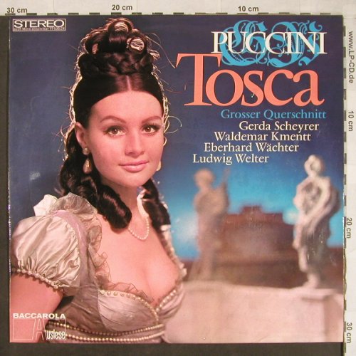 Puccini,Giacomo: Tosca- Gr.Querschnitt, Baccarola Auslese(77 035 ZR), D,  - LP - L1957 - 5,00 Euro