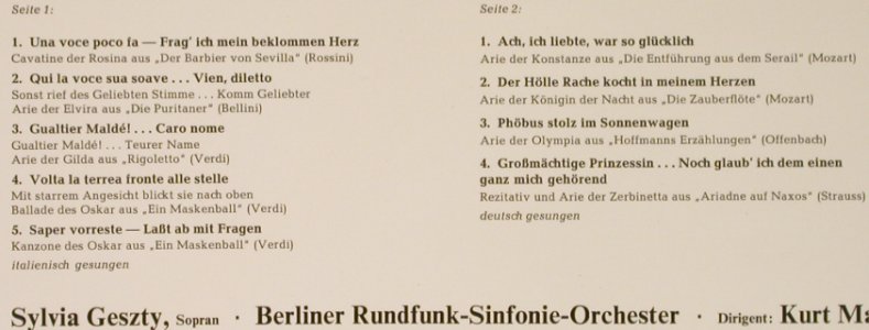 Geszty,Sylvia: Koloratur-Arien a. ital&franz.Opern, Telefunken(SAT 22 503), D,  - LP - L1969 - 7,50 Euro