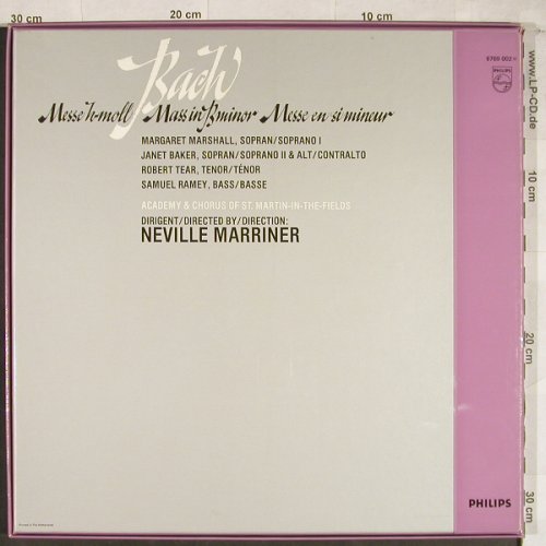 Bach,Johann Sebastian: Messe In H-Moll,BWV 232 ,Box, Philips(6769 002), NL, 1978 - 3LP - L2006 - 12,50 Euro