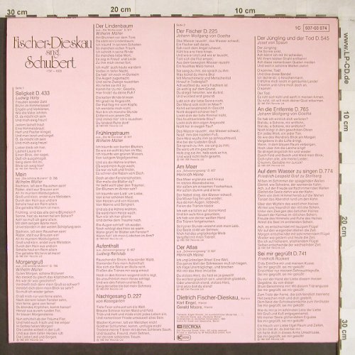 Fischer-Dieskau, Dietrich: singt Schubert, EMI(037-03 074), D,  - LP - L2019 - 5,00 Euro