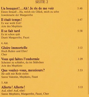 Gounod,Charles: Faust(Margarethe)-Gr.Querschnitt, EMI(26 262-6), D Club Ed., 1979 - LP - L2023 - 5,00 Euro