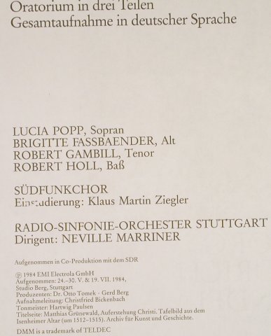 Händel,Georg Friedrich: Der Messias,in deutsch, Box, EMI(40 634 8), D,Club-Ed., 1984 - 3LP - L2084 - 12,50 Euro