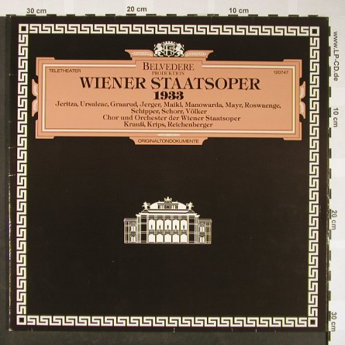 V.A.Wiener Staatsoper 1933: Franz Völker...Clemens Krauß, Foc, Belvedere(120747), A,hist rec, 1984 - LP - L2133 - 6,00 Euro