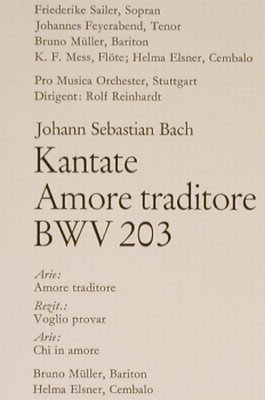 Bach,Johann Sebastian: Kaffee-Kantate / Kantate Amore Trad, Orbis(21 090), D,  - LP - L2135 - 5,00 Euro