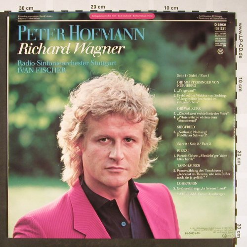 Hofmann,Peter: Richard Wagner, Foc, CBS(D 38931), NL, 1983 - LP - L2140 - 5,00 Euro