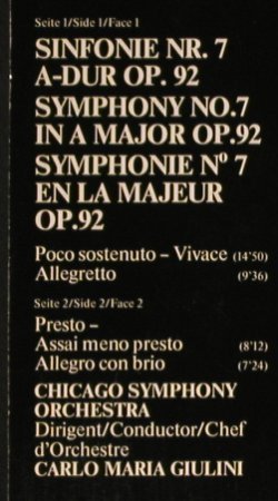 Beethoven,Ludwig van: Sinfonie Nr.7 A-Dur op.92, EMI NENT(037-02 165), D, 1971 - LP - L2155 - 6,00 Euro