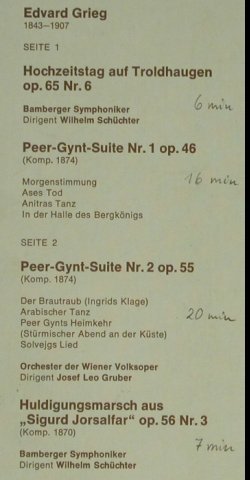Grieg,Edvard: Peer Gynt Suiten, Eurodisc(88 706 XAK), D,  - LP - L2246 - 5,00 Euro
