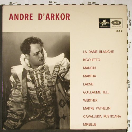 D'Arkor,Andre: Same,La Dame Blance...VG+/VG+, Columbia(RSX 3), B,  - LP - L2330 - 4,00 Euro