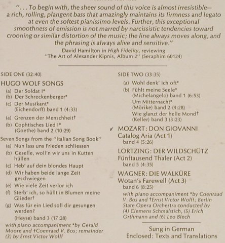 Kipnis,Alexander: The Art Of Album 3, vg+/vg+, Seraphim(60163), US,  - LP - L2336 - 4,00 Euro