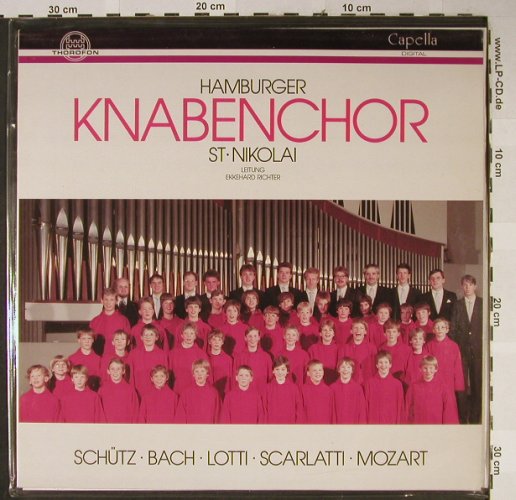 Hamburger Knabenchor St.Nikolai: Schütz-Bach-Lotti-Scarlatti-Mozart, Thorofon(76.44 503), D, 1985 - LP - L2387 - 5,00 Euro