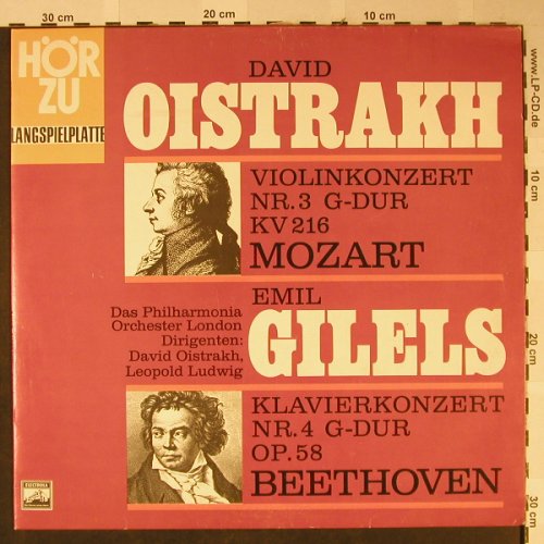 Oistrach,David & Emil Gilels: Mozart Nr.3 g-dur,KV 216, HörZu(SHZEL 52), D,  - LP - L2392 - 6,00 Euro