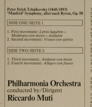 Tschaikowsky,Peter: Manfred-Sinfonie, EMI(ASD4169)(067-43 234), D, 1982 - LP - L2420 - 6,00 Euro