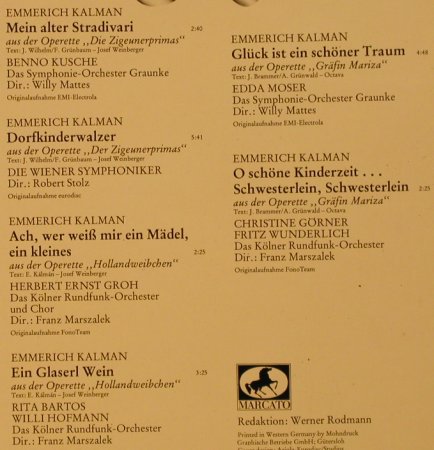 V.A.Das goldene Operetten Archiv: 14  - K - Emmerich Kálmán, Mercato(29 313 4), D, 1983 - LP - L2494 - 5,50 Euro